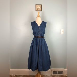 Vintage Denim Overall Jumper Dress